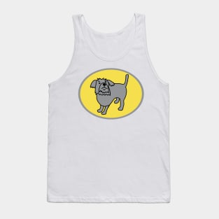 Ultimate Gray Dog on Illuminating Oval Tank Top